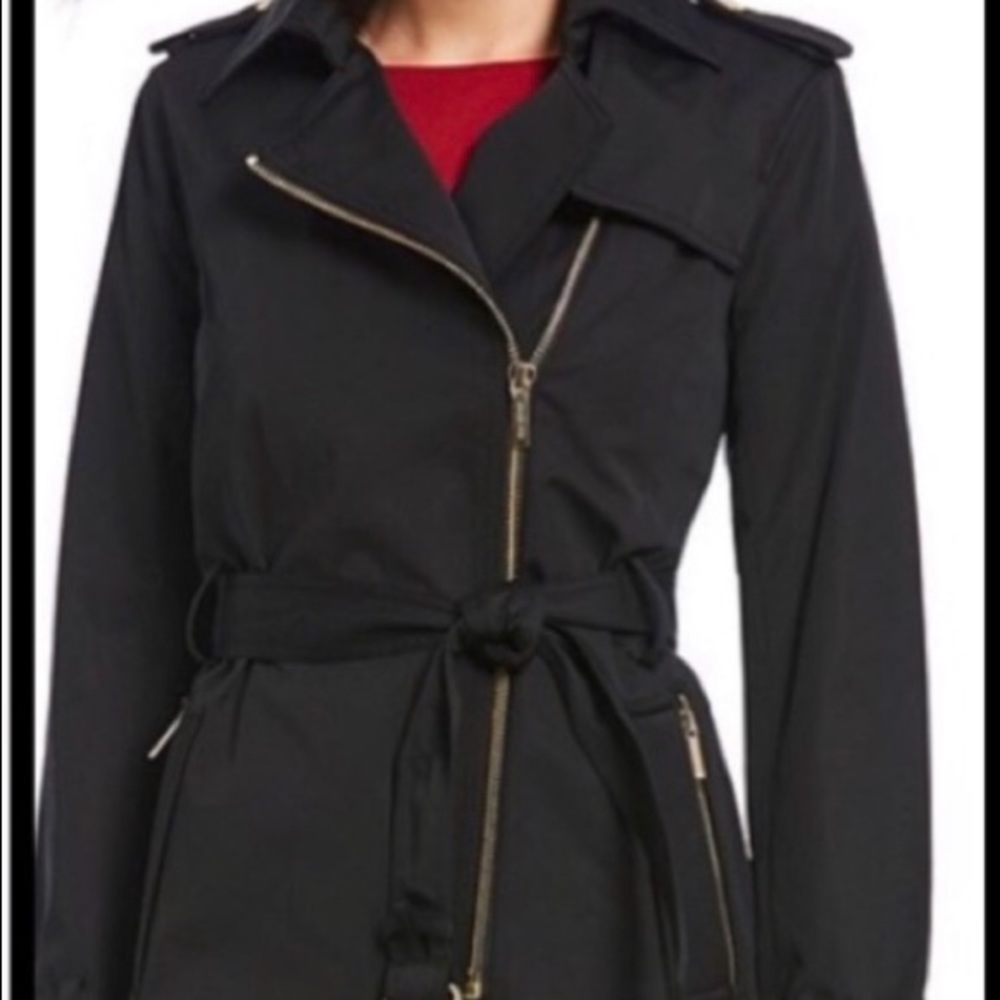 Michael Kors black trench / rain coat